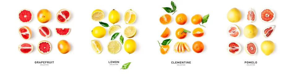 Foto op Plexiglas Different citrus fruits composition and creative banner © ifiStudio