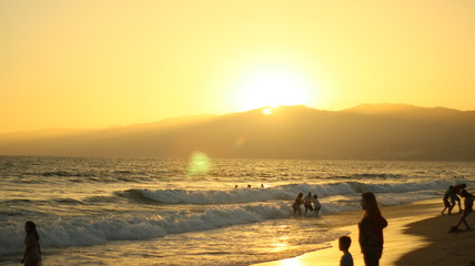sunset on beach