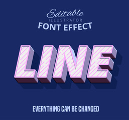 Line text, editable text style