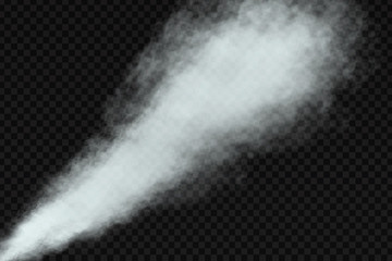 Vector realistic isolated smoke effect for decoration and covering on the transparent background.