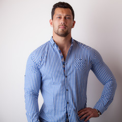 Fototapeta premium Handsome young elegant man studio portrait.