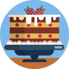 Bakery vector icons illustration cakes pies baking