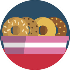 Bakery vector icons illustration cakes pies baking