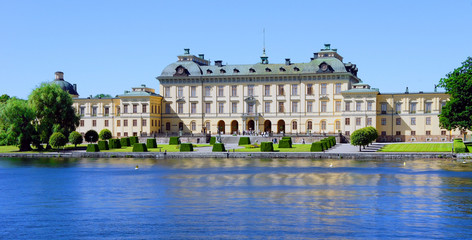 Fototapeta na wymiar Drottningholm Palace, originally built in the 16th century, is one of Sweden's most popular tourist attractions