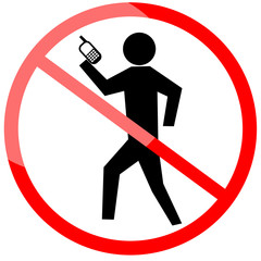 Smarphone is prohibited on the road