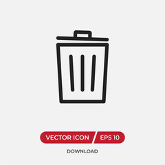 Delete vector icon in modern design style for web site and mobile app