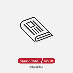 Newspaper vector icon in modern design style for web site and mobile app