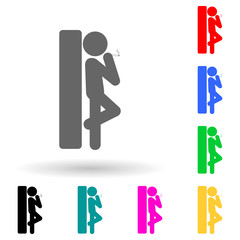 smoking multi color style icon. Simple glyph, flat vector of bad habbits icons for ui and ux, website or mobile application