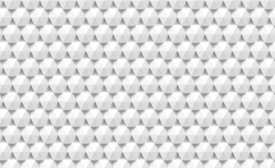 3d paper triangles and hexagons seamless pattern. Abstract vector geometric texture of triangular. Monochrome illustration with geometric shapes