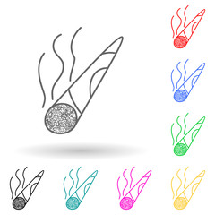 cigar multi color style icon. Simple glyph, flat vector of bad habbits icons for ui and ux, website or mobile application