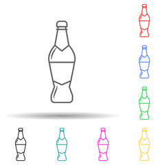 bottle of tequila multi color style icon. Simple thin line, outline vector of bottle icons for ui and ux, website or mobile application