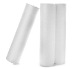 Clean water filters on white background