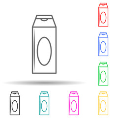 a bottle of shampoo multi color style icon. Simple thin line, outline vector of bottle icons for ui and ux, website or mobile application