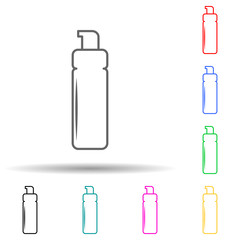 hair foam multi color style icon. Simple thin line, outline vector of bottle icons for ui and ux, website or mobile application