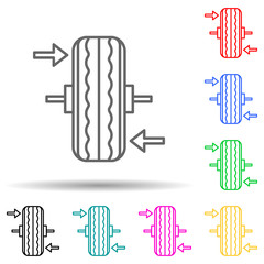 car connecting rod multi color style icon. Simple thin line, outline vector of cars service and repair parts icons for ui and ux, website or mobile application