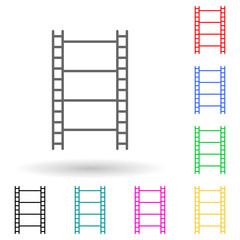 film multi color style icon. Simple thin line, outline vector of cinema icons for ui and ux, website or mobile application