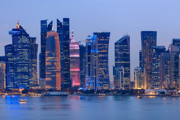 Fototapeta na wymiar Doha at night. Qatar