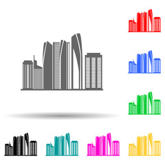 cityscape multi color style icon. Simple glyph, flat vector of cityscape icons for ui and ux, website or mobile application