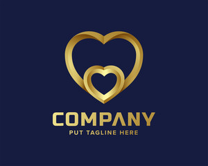 heart love logo collection for company