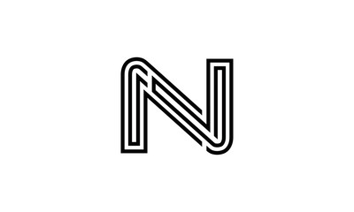 N logo letter alphabet