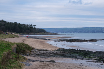 View of the Coast from Ulster Way Path, Northern Ireland, UK