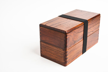 Traditional Japanese 2-Layer Wood Bento Box