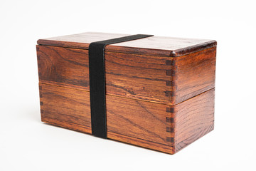 Traditional Japanese 2-Layer Wood Bento Box
