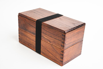 Traditional Japanese 2-Layer Wood Bento Box