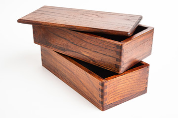 Traditional Japanese 2-Layer Wood Bento Box