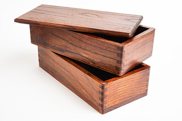 Traditional Japanese 2-Layer Wood Bento Box