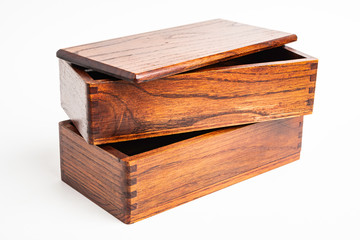 Traditional Japanese 2-Layer Wood Bento Box