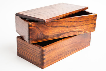 Traditional Japanese 2-Layer Wood Bento Box