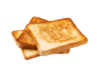 toast bread isolated on white background