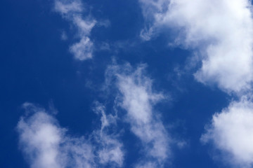 blue sky white space cloud background with light bright of sun. weather at day and  sky clear and sunlight. view blue sky weather in summer and air beauty