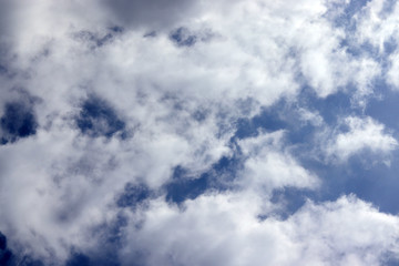 blue sky white space cloud background with light bright of sun. weather at day and  sky clear and sunlight. view blue sky weather in summer and air beauty