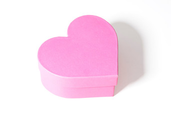 Pink heartshaped giftbox