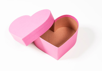 Pink heartshaped giftbox