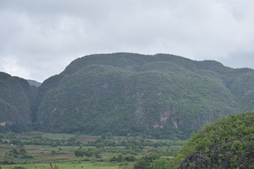 Landscape of a mountain from Hotel de los Jazmines in Vinales