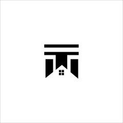 Letter T logo icon home design