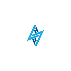 SA Letter Logo Design Abstract Template