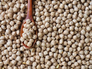 한국의 신선한 유기농 콩, 병아리 콩