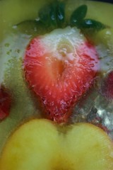 Frozen strawberry and kiwi fruit