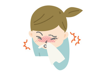 鼻水が出る女性