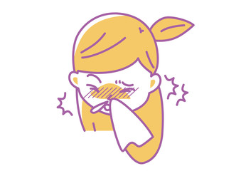 鼻水が出る女性