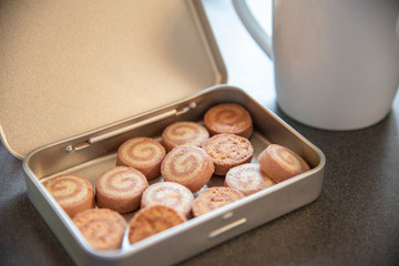 ぐるぐるクッキー、あずき練乳