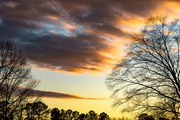 Orange Clouds to the Left