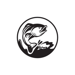 tuna fish vector logo template illustration fishing