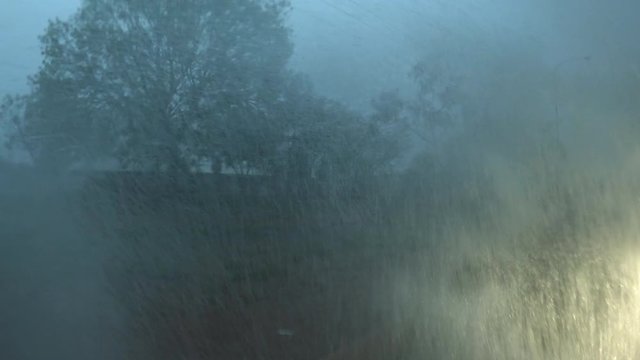 Driving Through Tropical Storm Flood Water On Road - Blake