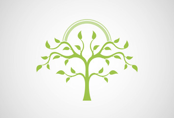 Abstract ecology tree concept illustration.