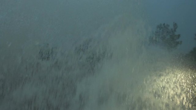 Flood Water Sprays From Fast Moving Car - Blake